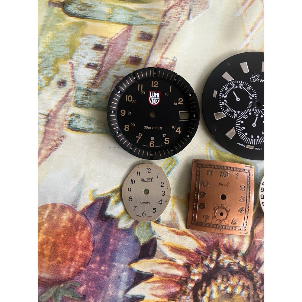 Lot Of (4) Watch Dials Luminox, Milos, Geneva Etc Swiss Bundle - Picture 2 of 6